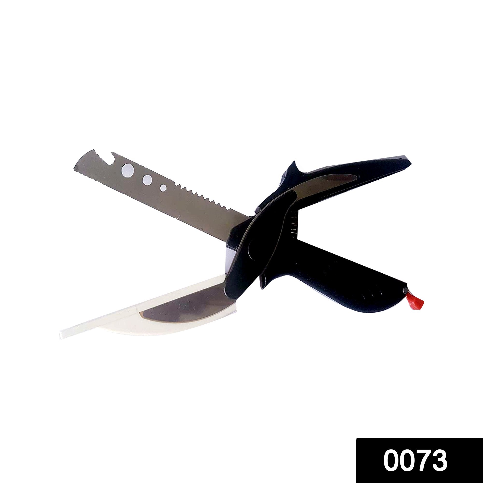 0073 Stainless Steel 4 in 1 Clever Cutter, Black - SkyShopy 0073 Stainless Steel 4 in 1 Clever Cutter, Black - SkyShopy